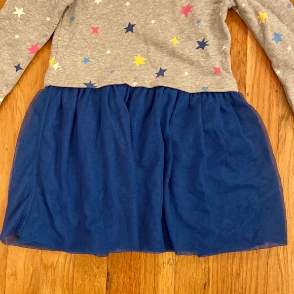 EUC Hanna Andersson Girls Tulle Star Dress Blue size 5 / 110cm - Picture 3 of 5